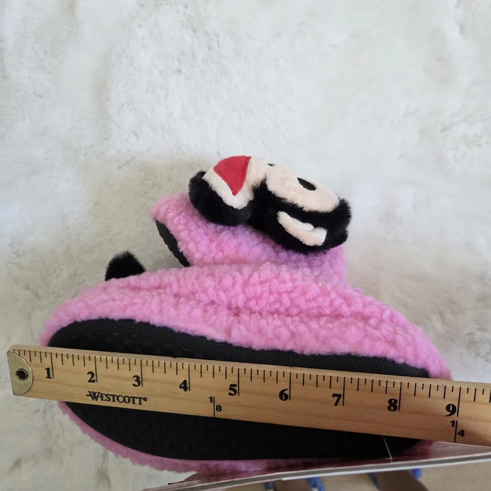 Paul Frank fluffy slippers with 3D face size small